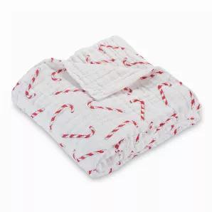 <ul>
<li>WARM AND SNUGGLY BLANKETS - Cuddle up with a LollyBanks 100% cotton muslin candy cane quilt to make your baby warm even on the chilliest of winter days. Each 47x47 blanket is the perfect size to keep with your newborn through their toddler years.</li>
<li>FUN HOLIDAY DESIGNS - This fun candy cane quilt is perfect for keeping in the nursey, snuggling up with on chilly days, or using for Christmas photo. Moms and dads will love receiving these as a baby shower gift or welcome present for 