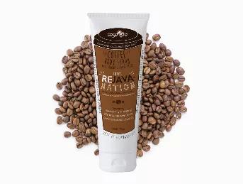 <p><strong>Total ReJAVAnation</strong> Coffee Scrub is an amazing all natural exfoliator made with Organic, Fair-Trade coffee beans. The caffeine from coffee beans has been used to target cellulite, eczema, stretch marks, and other skin conditions. We combine fresh organic, fair trade coffee beans with sweet almond, macadamia nut, and coconut oils- cold-pressed to perfection and loaded with antioxidants! The FIRST all natural coffee scrub in an easy squeeze tube.</p>
<p>Exfoliates, smooths, and 