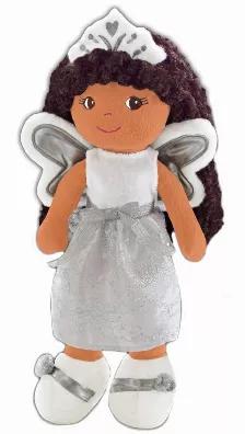 Elana Baby Doll Looks Adorable As An Angel In This White And Silver Organza Dress With White And Silver Wings. She Wears A White/Silver Crown And White/Silver Sparkle Shoes.<br>Size - 14"L<br>Color - White