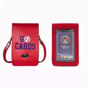 <p> </p> <p>This classy RFID touch screen cell phone purse comes with 8 credit card slots and a deep pocket for your keys and other items. It is made from Faux Leather and is both beautiful and functions perfect with any smart phone. The purse can be worn as a crossbody or traditional purse with it's 33 to 62 inch adjustable strap.</p> <p>Classic Elegance Go Cards purse comes in Red. It has a touch screen back with a wallet that has 8 credit card slots and deep pocket.</p> <strong>Feature:</stro