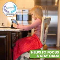 Our Weighted Lap Blanket helps to improves focus and releases an overall sense of calm and peace.<br> <br> **WINNER OF THE PARENT TESTED PARENT APPROVED SEAL OF APPROVAL**<br> <br> The Weighted Lap Blanket is 5 lbs. and 24 x 24 inches; over 25% larger than our closest competitor. Our blankets have removable, washable, dual-sided covers made from sensory mink dot on one side and cooling viscose derived from bamboo fabric on the other side. The weighted lap blankets are made with 100% breathable c