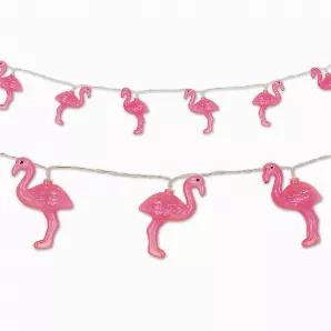 Flamingo String Lights, 6', (1 per pack), (10 flamingos/strand; requires 2 AA batteries not included), (Sold in packs of 12)