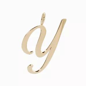 <p>Our Large Letter Pendants bring a personalized touch to any look. These letter pendants look incredible on either a long or short chain. They pair perfectly with our other charms and different length chains. </p> <ul> <li>Material: Brass</li> <li>Plating: 10k Gold</li> <li>Measurements: 1.75" - 2" Letter Height (depending on the letter)</li> <li>These Letter Pendants have a clear protective coating to prevent quick wear and tarnishing.</li> <li>Letters Available A-Z</li> <li>Handmade in the U