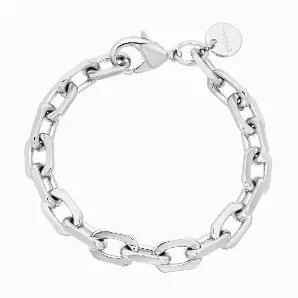 <p>The Lennon anklet is made from thick brass link chain and fastened with a with lobster clasp. Finishes available: 10K Gold or Rhodium-Silver</p> <p>Material: Brass</p> <p>Chain measures: 8.4mm wide <br> Each link: <br> 13.1mm long <br>2.2mm thick </p> <p>Clasp Measures: 19mm long </p> <p>Anklet Measures 10" long </p>