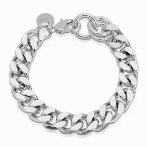 <p>The Taraji anklet is made from thick squared off brass cuban link chain, fastened with a with lobster clasp. Finishes available: 10K Gold plated or Rhodium-Silver plated.</p> <p>Curb chain measures: 10.57mm (.416") wide, 4.77mm (.18") thick </p> <p>Clasp Measures: 19mm (.75") long </p> <p>Anklet Measures 10" long </p>