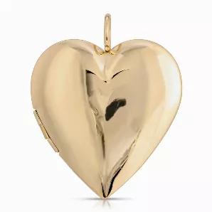 <p>Large Hamilton Locket is brass plated 10K Gold<br>Heart Locket Measures 1.75" long x 1.56" wide<br>Handmade in the USA</p>