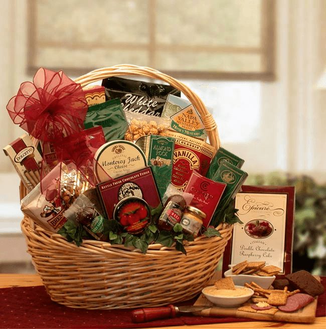 The Snack Attack gift basket is an overwhelming assault on the snacking senses! There are so many sweet and savory snacks in this basket, you won't know what to start enjoying first! Whether your event is small or large, one of the four sizes will perfectly fill your snacking needs. Don't just do it, OVER do it with the Snack Attack gift basket! Includes: White Cheddar popcorn, Pretzel sticks, caramel corn, 3 oz. Summer sausage, Brent & sams chocolate chip cookies, Old Fashioned cream puff cooki