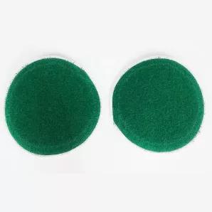 <p>Green mop head for the toughest of stains.  Scrubber material is similar to that of a hard surface of a dish washing sponge.  Do not use on delicate floors such as wood or laminate.</p>
