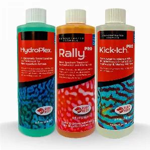 <div style="text-align: left;"><p>The Ruby Reef(TM)s PRO 8 bundle is the perfect solution to keep on hand for any aquarium hobbyist. The PRO 8 Bundle includes: Kick-Ich PRO, Rally PRO and HydroPlex (in 8 oz. bottles) and were developed as concentrated formulas to give the hobbyist an emergency solution to many diseases.</p><p><strong><img src="https://cdn.shopify.com/s/files/1/0288/6038/3266/files/RALLY_PRO_480x480.png?v=1591121098" alt="" width="277" height="90"></strong></p><p><strong>A Concen