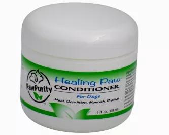 <p>PawPurity Healing Paw Conditioner for Dogs contains 37 natural paw healing and conditioning agents combined with pure high-grade tallow. Its essential oils provide aromatherapy to soothe and calm your pet. PawPurity Healing Paw Conditioner naturally heals paw pads and nails that are:</p> <br>
<ul>
<li>Painful</li>
<li>Cracked</li>
<li>Chaffed</li>
<li>Rough</li>
<li>Dry</li>
<li>Frostbitten</li>
<li>Burned</li>
</ul>
<p>Aloe Vera Juice. Tallow. Mustard Seed Oil. Grapeseed Oil. Vegetable Glyce