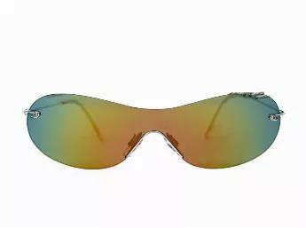 <p>Stuck choosing between a shield or tiny pair of sunglasses? Our "Cleo" Sunglasses are the perfect in between. These are a rare vintage 2000's shield sunglasses with a piercing above the left eye. They also have a rainbow lens and metal arms.</p><p>Details:</p><ul><li>True 2000's vintage</li><li>UV Protection</li><li>Unisex</li></ul><p>Measurements:</p><p>Total Width: 6 Inches</p><p>Lense Height: 1.75 Inches</p><p>We strive for color accuracy, but there may be slight variations due to individu