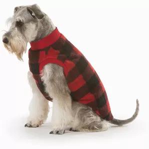 <p>These soft, micro fleece Red Check dog pyjamas are the best dog clothes to keep your pooch snugly and warm.</p>
<p>Designed for easy and comfortable wearing with no fasteners making it quick and simple to get warm and start playing or just have a snooze.</p>
<p>Sleep with them on or walk out in style.</p>
<p>The polyester fleece is normally suitable for dogs with skin allergies.</p>
<p>Our sizes go from puppies to big dogs meaning everyone can stay warm on those chilly days and cold nights.</