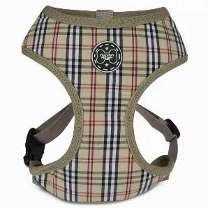 <p>Step out in style with this fashionable and comfortable dog harness. In our unique brown tartan, your dog will be looking the part when meeting their mates.</p>

<p>Designed for easy use, lightly padded and comfortable with flexible fit leg holes plus double stitching for extra strength.</p>

<p>This dog harness is specifically designed to give your pooch an easy and comfortable walk.</p>

<p><strong>Size:</strong></p>

<p>To ensure you get the right size make sure you measure the nec