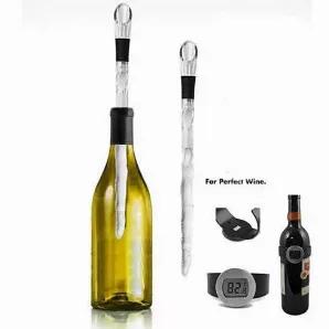 The best wines are ones we drink with friends and good wines served at the right temperature can bring out the best of it. Make the wine tasting experience memorable with the Winecicle Wine Chiller Icicle Stick and built in aerator.Now enjoy your wine at the right temperature and pour it with built in aerators to release the aroma and flavor. Whether you are serving a rich and intense wine or sweet and fruity wine, you will say 3 cheers!!! To the Winecicle Wine Chiller Icicle Stick.Details:The W
