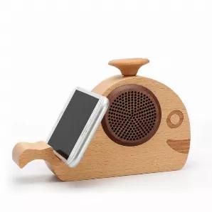 The 2 In 1 Bluetooth Speaker and Stand for your Cell phone..These WOODSY GOODSY cute animal shapes are made out of 100% wood, which are not only authentic and eye-catching conversational pieces but also useful in two ways and there is no two way about it.. You can prop your cell phone in a slanting position on the tail or trunk of the toy stand and watch your favorite pictures and videos for hours without dropping or sliding your phone which can ruin the experience.. You can also listen to your 