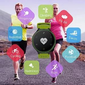 The Smart Fit Sporty fitness band is a complete multi-sports activity tracker health monitoring system. <br>Track your blood pressure, heart rate, sleep quality, calorie expenditure, and receive alerts if you've been sitting for too long, or when it's time for medication. Wear this watch while you walk or run to count your steps and track your distance. (All information can be accessed on your Smartphone via a free APP for all Apple and Android devices.) <br>Multi-Sports set the watch to track t