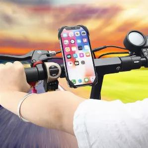 You can install this phone holder easily without any special tools, and it's safe and secure to use right away... Just install the base on the handlebar of your bike or grocery cart, a  kid's stroller, a treadmill, it works well for the wheelchair too. Cover the 4 corners of the phone with an elastic band; it's designed such that you can access all the buttons easily. Now insert the phone into the base, its as easy as one, two, three... and the phone is ready to use at any angle, it can be rotat