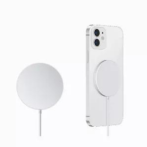 The Missing Magnetic Wireless Charger for iPhone 12The charge is 100% compatible with the newest iPhone 12 with magnetic attachment.   Charge quickly with the new USB-C plug. The cable is 3 ft long Has magnetic wireless charging capabilityPlugs into the Type C USB port.