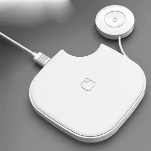 This 2 In 1 charger is so so useful, it commands a place on your nightstand.Now you do not need to carry two separate chargers, instead just carry one and charge two devices. Compact modern design with a soft surface to rest any of your wireless phones, and Apple Watch for charging. This multifunctional wireless charger is created with a wireless charging pad to charge your phone and a pop-up dock to charge your Apple watch. It charges your phone from 0 to 100% in 2 hours or less, even charges y