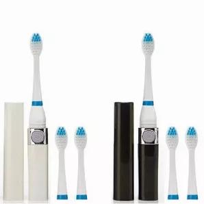  My Sonic toothbrush is an ideal tooth brush that is lightweight and portable. It gives you the regular brushing with the sonic action, which makes it an extra ordinary tooth brush.<br> The brush has sonic handle inside that strokes 20,000 times in a minute. The bristles are made from DuPont Nylon fibers that give consistent brushing.Each brush comes with 1 year supply of brush head, that is 3 heads each and each head will last for 4 months. The front tip bristles on the brush are specially coat