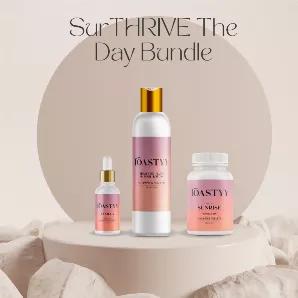 Introducing the ultimate TRIO to get you through the day aka SurTHRIVE The Day Bundle. Stress and fatigue can really put a damper on your day. When you're feeling tired or overwhelmed, you're not yourself. Our SurTHRIVE The Day Bundle will not only have your skin smooth & glowing, but more importantly, you will be able focus in and knock out that mile-long to-do list in no time!* Keep pushing, you're almost done! The SurTHRIVE The Day Bundle Includes: Hand & Body Full Spectrum CBD Lotion - 500mg