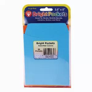 Bright Pressure Sensitive Pockets 300, 30 each Of 10 color 3.5inx5in. 