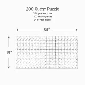Contains 200 center pcs, 88 border pcs, 20in. x 28in.