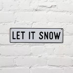 <p>A timeless piece inspired by a classic holiday cheer. Come November, you'll be reaching for this Let It Snow Aluminum Sign to welcome the holiday vibes into your home! </p>
<ul>
<li> Aluminum</li>
<li>14" x 4"</li>
<li>Designed in Minnesota</li>
<li> Imported</li>
</ul>
