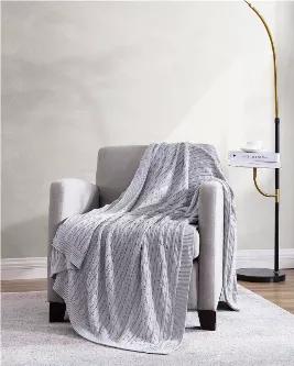 <p>Add timeless style and some extra comfort to your bed, couch, or favorite chair with The Nesting Company Oak 100% Cotton 50"x70" Cable Knit Weave Throw. A cozy addition to any room, this decorative throw features Super Soft Faux Fur with Plush reverse for two sides of softness. It is lightweight enough to be used all year long and is machine washable for quick and easy care. You can keep this accent throw looking and feeling fresh by machine washing it in cold water on gentle cycle and tumbli
