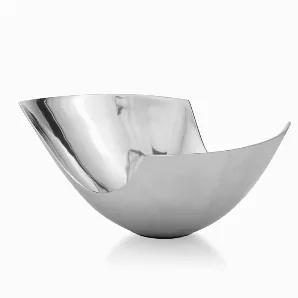 <p>The Pala XL Aluminum Contemporary Abstract Bowl has clean contemporary lines. The open design displays fillers that can be easily viewed. Buffed to a beautiful shiny finish this Bowl make a statement on a Counter, Coffee Table or anywhere your contemporary taste desires.</p>