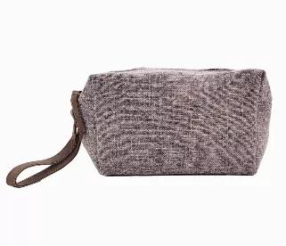 Length: 9.50
Width: 4.00
Height: 6.00
Our Canvas Shaving/Cosmetic Bag is a handsome toiletry bag with waterproof lining and a leather handle. It is roomy enough to hold your grooming or makeup essentials. Perfect for traveling, taking to the gym or beach!