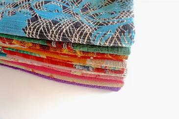 This is a great way to INCREASE your MARGINS  by reducing your cost.
Save $180.00 when purchasing 12 Vintage Kantha Blankets.
Each blanket is now $40.00. This is the perfect gift for anyone. Our gorgeous Traditional Vintage Kantha Blankets are hand-stitched by Bengali women following the tradition of producing stunningly unique quilted blankets made out of discarded Sari's and remnant fabrics. Each side is different, which is why so many people are drawn to these Vintage Kantha's. Some Kantha's 