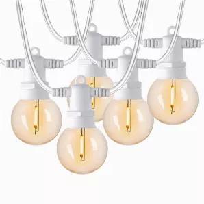 <ul class="a-unordered-list a-vertical a-spacing-mini" data-mce-fragment="1"><li data-mce-fragment="1"><span class="a-list-item" data-mce-fragment="1">????EUR?White globe string lights outdoor?EUR': String up thses led g40 outdoor string lights on your pergola, porch or other outside space can make these string backyard lights create a warm soft ambiance. A perfect string light for patio, deck, porch, garden, gazebo or pergola lighting when you have a dinner, party or wedding banquets outside</s