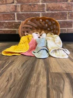 <p class="" style="white-space:pre-wrap;">Mother Nature and I have come together to bring you something beautiful and unique! These 100% cotton gauze beauties have been hand-dyed using the bundle dye technique. Each unique piece comes tied onto a heart shaped Beechwood teether. To prevent drying and/or cracking, please hand wash with mild soap & seal the teether with mineral, coconut, or organic flaxseed oil. </p><p class="" style="white-space:pre-wrap;">To keep color please use PH Neutral soap,