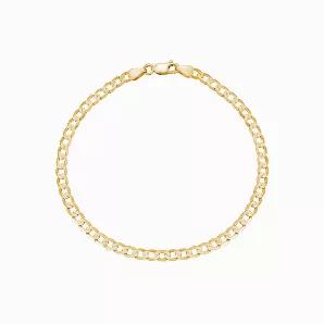 <li>ITALIAN CHAIN BRACELET - high polished shiny 14k solid yellow gold curb link chain bracelet for men made in Italy - width 2.5mm or 4mm length 8"; Diamond cut</li><li>FINE QUALITY - MADE IN ITALY - Stamped 585 to authenticate the fineness of the gold 14 karat; Certificate of Authenticity include so that the recipient can appreciate the true value of the gift</li><li>GIFT READY PACKAGING - Comes beautifully packaged in a very special branded giftbox ideal and optimal gift presentation </li><li