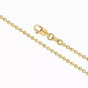 <li>ITALIAN CHAIN - high polished shiny 14k solid yellow gold beaded ball chain necklace hexagon fancy diamond cut for women and girls made in Italy - width 2mm length 16" or 20"</li><li>FINE QUALITY - MADE IN ITALY - Stamped 585 to authenticate the fineness of the gold 14 karat; Certificate of Authenticity include so that the recipient can appreciate the true value of the gift</li><li>GIFT READY PACKAGING - Comes beautifully packaged in a very special branded giftbox ideal and optimal gift pres