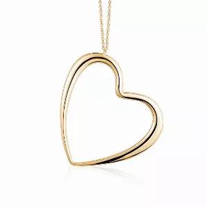 <li>VERY LARGE GOLD HEART OUTLIINE - Magnificent statement necklace pendant 14k yellow gold very large size high polished shiny modern asymmetrical heart on long strong durable rolo chain 32" inches long</li><li>FINE QUALITY - MADE IN ITALY - Made of 14k gold NOT plated; Stamped 585 to authenticate the fineness of the gold to be 14k; Certificate of Authenticity included so that the recipient can appreciate the true value of the gift</li><li>GIFT READY PACKAGING - Comes beautifully packaged in a 