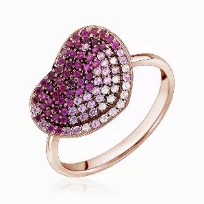 <li>FANCY AND ELEGANT - Beautiful 14k rose gold large heart ring concave convex design red pink or blue pave simulated sapphire for girls and women size 7.5</li><li>FINE QUALITY - MADE IN ITALY - This ring is 14k solid gold and not plated. Stamped 585 to authenticate the fineness of the gold 14k; Certificate of Authenticity include so that the recipient can appreciate the true value of the gift</li><li>GIFT READY - Comes in beautiful branded UNICORNJ giftbox that makes a fantastic gift presentat
