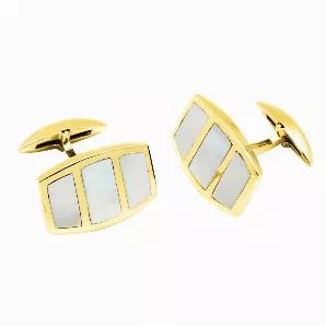 These well-made cufflinks are durable and yet lightweight for comfort. These stunning 10K Yellow Gold cufflinks with White Mother of Pearl will stand out and show nicely on your French-Cuff shirt. Cuff-Links, Shirt studs, or whatever you may call them - will give your wardrobe a finishing touch and an elegant look. Perfect gift idea for Grooms, Groomsmen, Usher and Best-Man or even just the simple well-dressed man. Add this to your husbands collection for your anniversary. You may want to score 