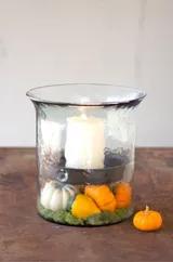 Giant Glass Candle Cylinder With Rustic Insert
