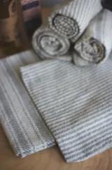 Set Of Six Grey Cotton Towels