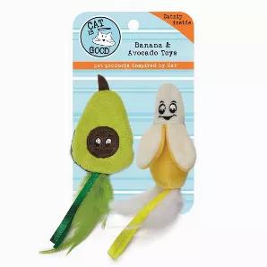 CIG Banana & Avocado Catnip Toy 2pk