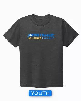 <strong>Limited Edition Joffrey All Stars T-Shirt</strong><strong>Adult</strong> - Black Sportiqe Comfy Unisex Style T -  Athletic Fit. 50% polyester, 25% cotton and 25% rayon blend ..<strong>#GiveBack  - 20% of all sales are donated to the Hoop 'Til It Hurts Foundation.</strong>