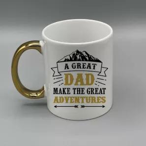 <p>Give a special gift to the Best Dad in the World with one of our Gold Handle "Cool Dad Great" Ceramic Coffee Mugs.  </p><p> </p><p>All images are sublimated on so it will not crack, peel, or wash away.</p>