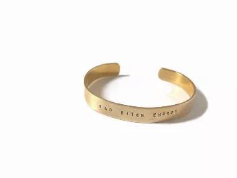 <meta charset="UTF-8">
<p>Hand stamped metal cuff bracelet</p>
<p>"?1/4"?x6"?</p>
<p>"?3/8"?x6"?</p>
<p>"?16g metal</p>
<p>"?cuffs are slightly adjustable </p>
<p> </p>
<p>*** BRASS, COPPER AND NICKEL ARE BASE METALS AND WILL TURN SENSITIVE SKIN GREEN. THESE METALS WILL ALSO TARNISH OVER TIME. <span>Tarnish is NOT permanent and can easily be wiped away. </span>YOU MUST USE THE POLISHING PAD INCLUDED IN YOUR PACKAGE AND READ THE CARE INSTRUCTIONS.</p>
<p> </p>
<p>If you are unsure about your skin