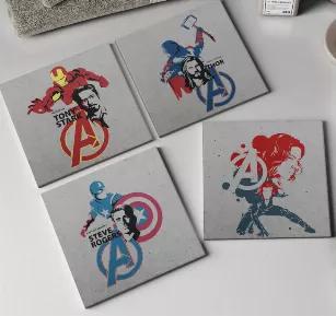 These make the perfect gift for any Marvel fan. All of our designs are tranferred directly onto your piece and will not crack, peel or wash away.