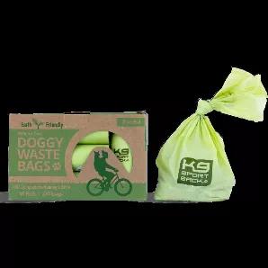 <p>No turd left behind.</p>
<p>K9 Sport Sack is in the clean up game. Pick up after your best friend with our new 100% compostable and biodegradable, earth friendly, doggy waste bags. Made from cornstarch. Each box has 18 rolls and 270 bags to last four months. Sell them by the box or as individual rolls.</p>
<h6>Features</h6>
<ul>
<li>Earth Friendly</li>
<li>100% Compostable/Biodegradable</li>
<li>Made from Cornstarch</li>
<li>ATSM D6400 Certified (Designed to be aerobically composted in munici