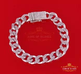 <p>10K White Gold Finish with 2.00CT Real Diamond Silver Men's Bracelet-Size 8 Inch</p><p>Custom Label:19431W-A399KOB</p><p>All Bracelet Examples elite Craftmanship and attention to detail. This piece glistens with shimmering round cut stones light from all angles. <br>This is  Perfect Gift for any Occasion for your Loved Ones.<br>This piece is flooded with hand-set micro stones, to keep it shining from all angles. <br>This unique piece will set you apart from the rest. Bringing this new piece t