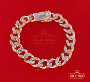<p>10K Yellow Gold Finish with 3.00CT Real Diamond Silver Men's Bracelet-Sz 7.5Inch</p><p>Custom Label:62564Y-A499KOB</p><p>All Bracelet Examples elite Craftmanship and attention to detail. This piece glistens with shimmering round cut stones light from all angles. <br>This is  Perfect Gift for any Occasion for your Loved Ones.<br>This piece is flooded with hand-set micro stones, to keep it shining from all angles. <br>This unique piece will set you apart from the rest. Bringing this new piece t