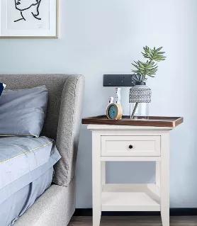 Accentuate your living space with this classic nightstand. This piece features an open lower shelf and a box drawer for storage and bedside essentials. From traditional to modern, this nightstand is versatile in any space.